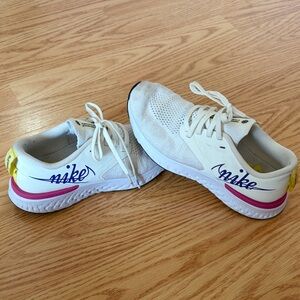 Nike Women's Odyssey React 2 Flyknit Running Shoes - White/Purple